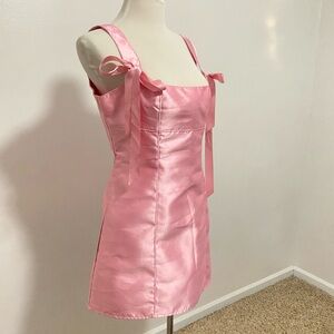 Current Mood Pink Satin Dress